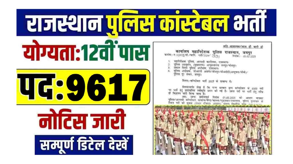 Rajasthan Police Constable Vacancy 2025