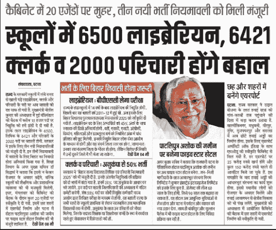 Bihar Vidyalaya Parichari Vacancy 2025