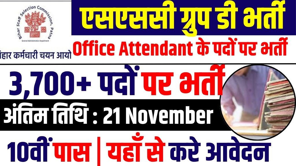 Bihar SSC Group D Recruitment 2025